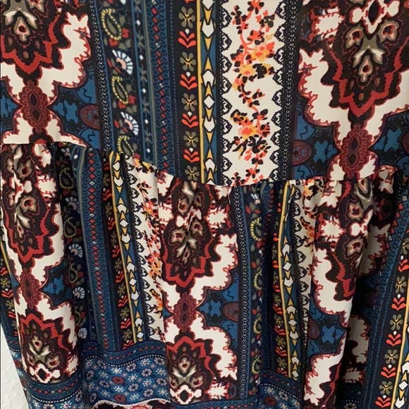 Patterned Babydoll Dress - Picture 2 of 3